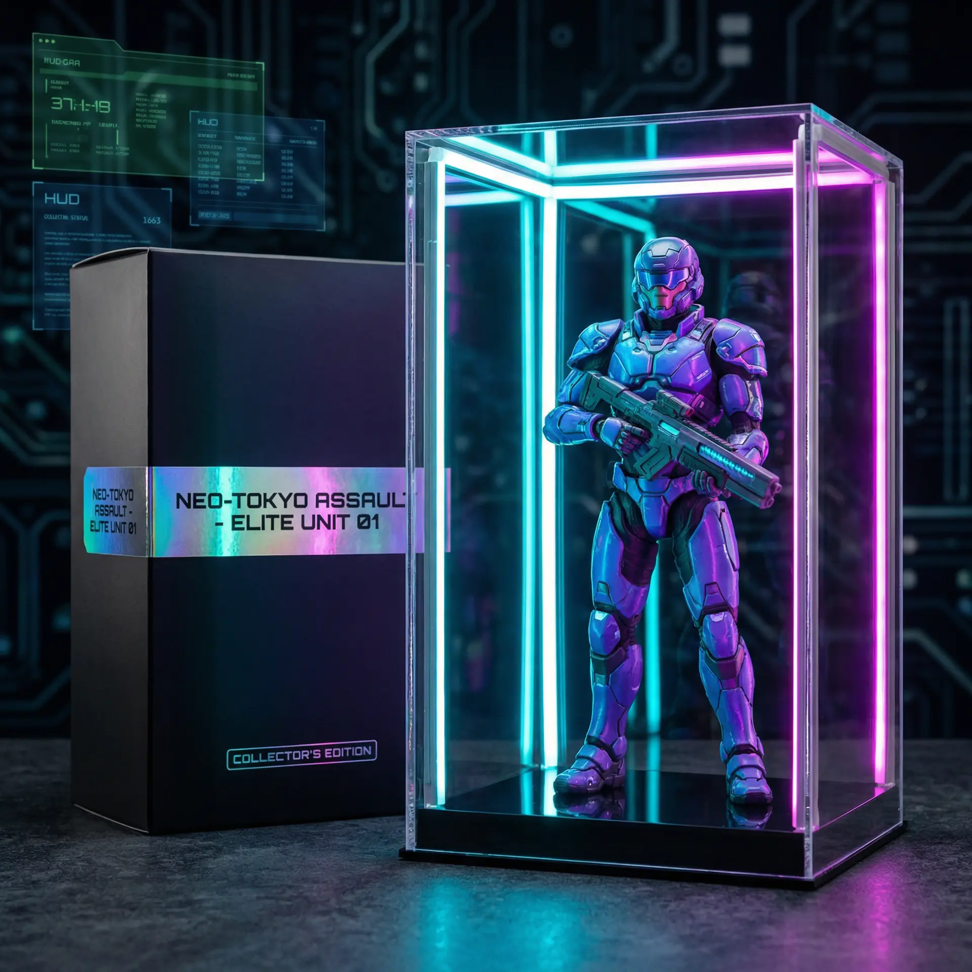 acg游戏 赛博战士CG角色手办